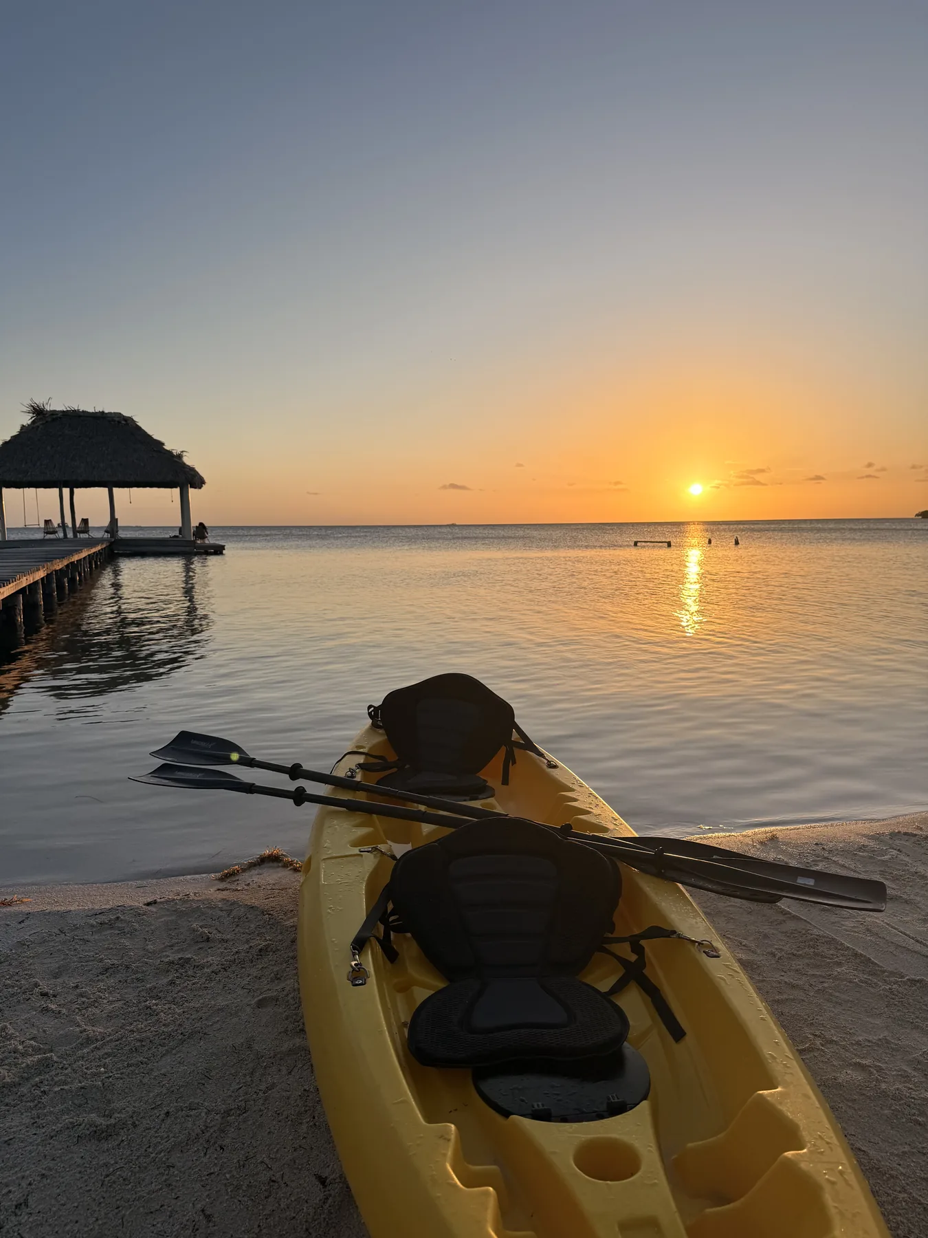 Kayak at sunset